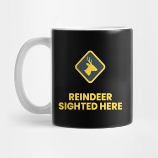 Reindeer Sighted Here! Yellow Mug